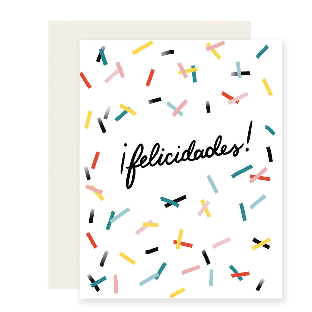 Felicidades Confetti - Spanish Card – Slightly Stationery